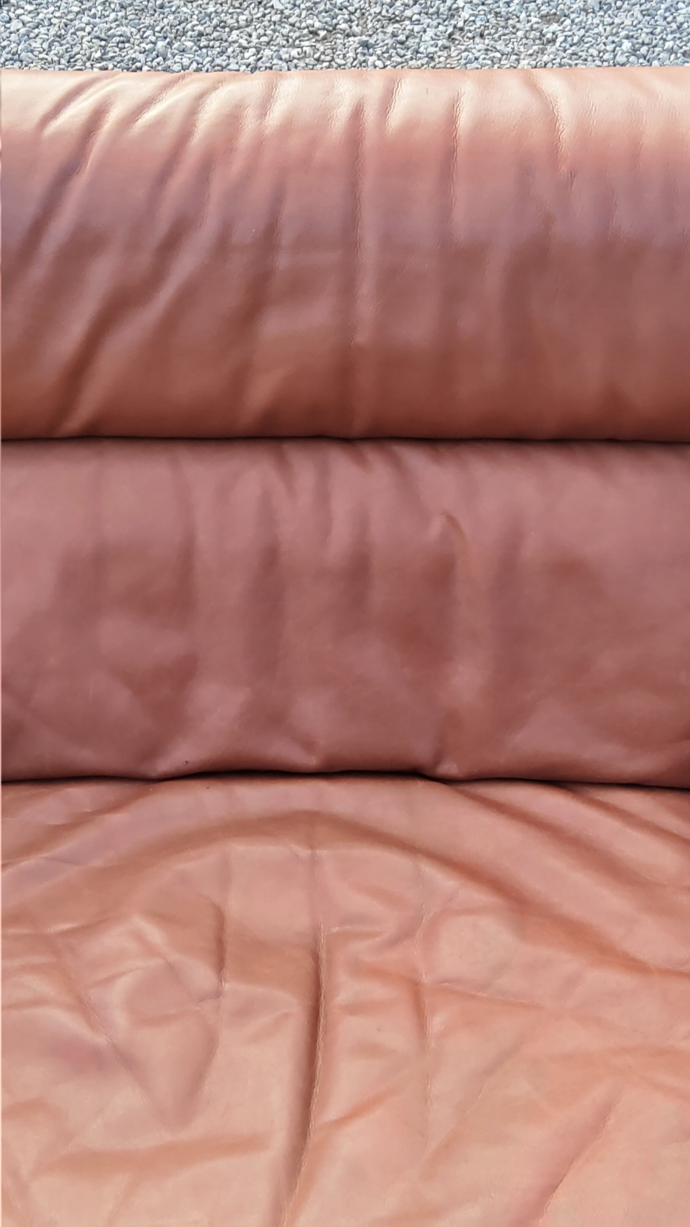 Pair of armchairs and De Sede sofa in cognac leather from the 70s/80s