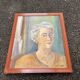 Painting Portrait of a woman – Oil signed Jean Dabreuze