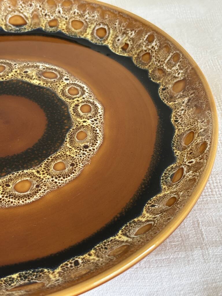 Round hollow serving dish Sarreguemines model Hawai