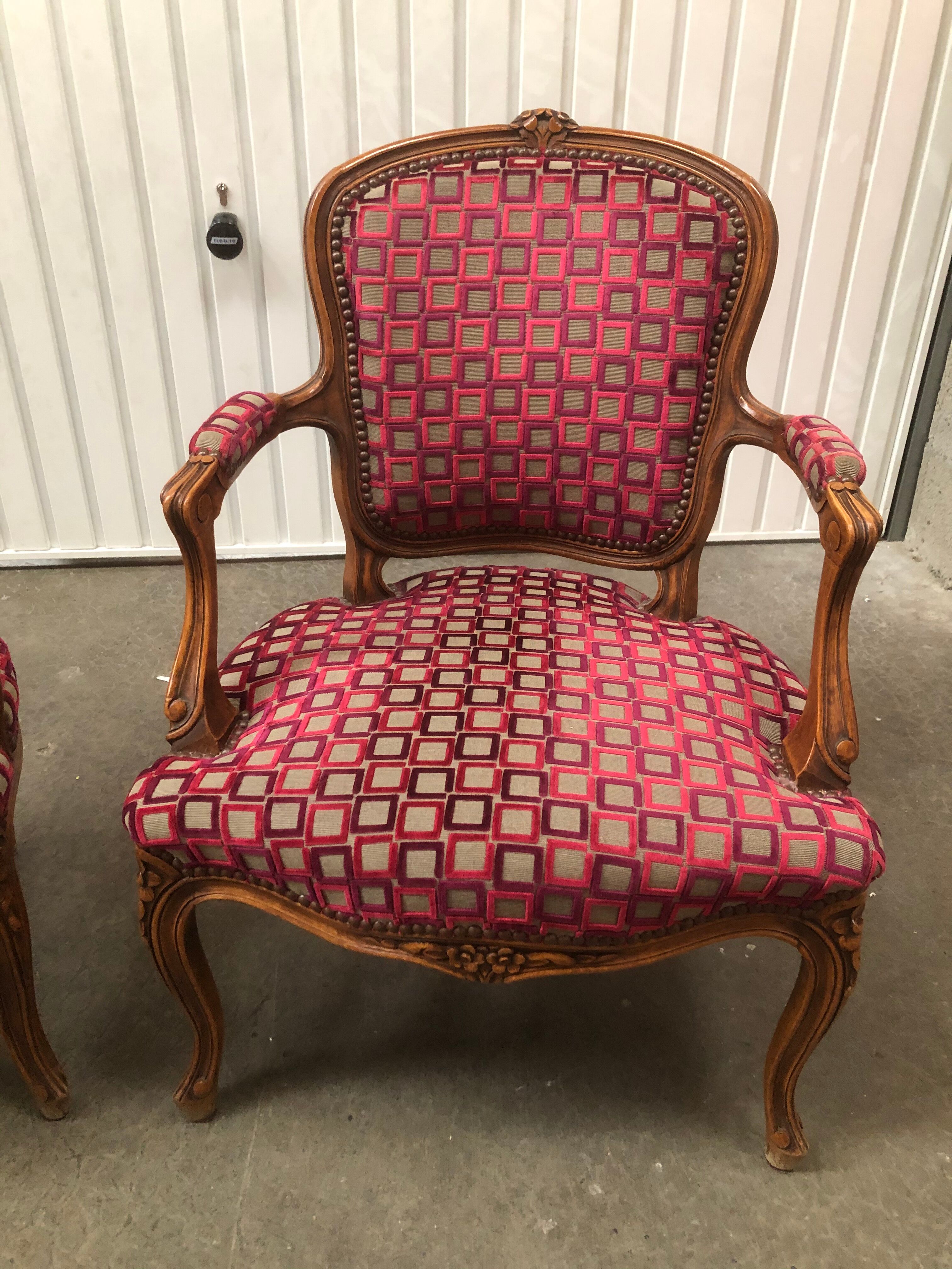 Pair of Louis XV-style armchairs