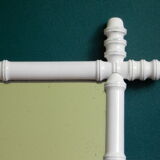 Bamboo mirror in wood turned white  46x40cm