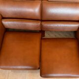 Roche Bobois Gold leather sofa 172 cm
