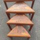 4 nesting tables in solid rosewood and Asian marquetry