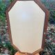 Vintage octagonal mirror in solid wood 55x36cm