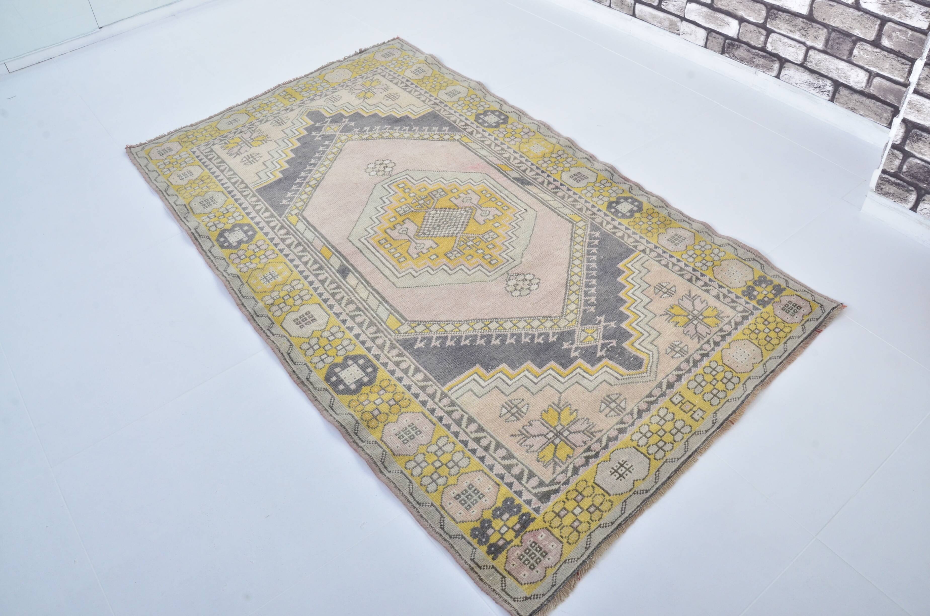 Anatolian Light Pink & yellow Vintage Rug sku 3574