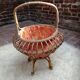 Set living room armchairs sofa, table and seamstress in vintage rattan