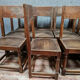 Series of 12 Louis XIII oak chairs circa 1850