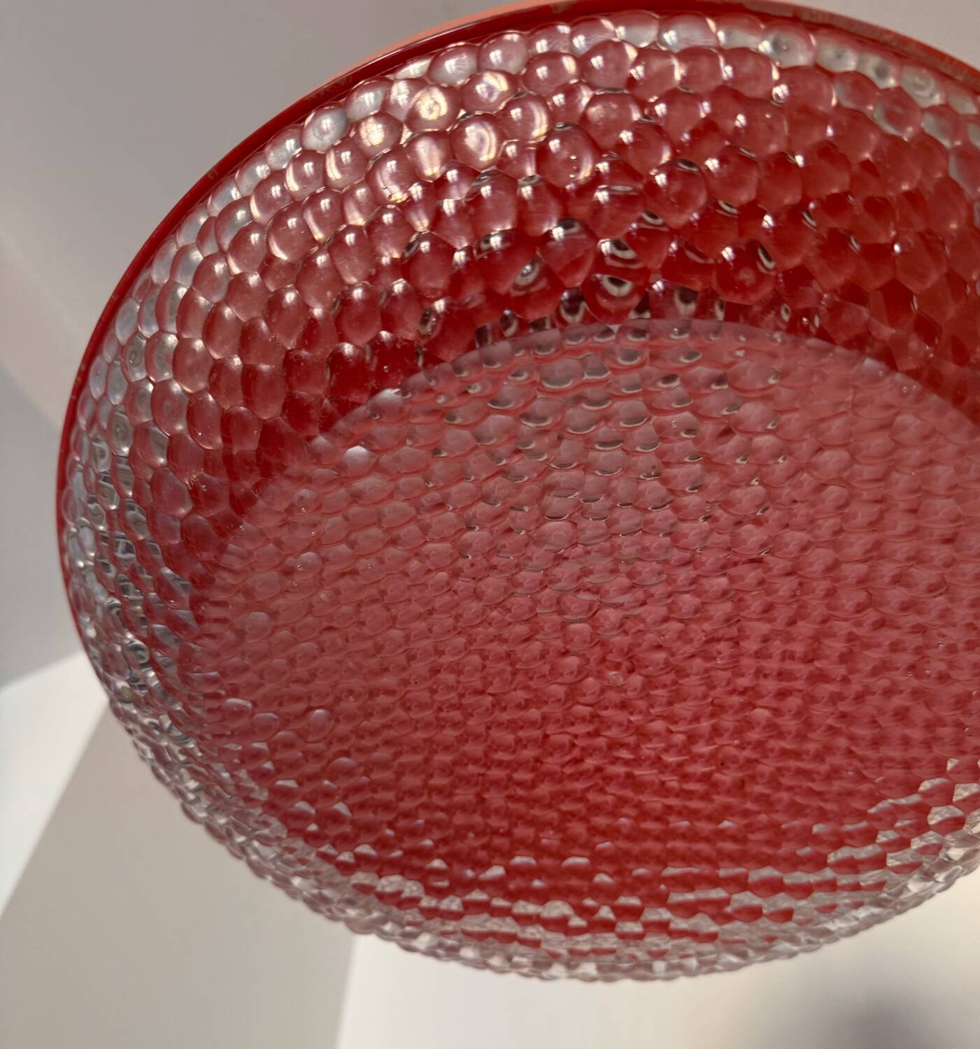 Space Age orange designer chandelier from the 70s