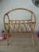 Vintage rattan magazine rack, wicker magazine basket home decor