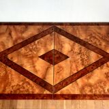 Table basse bar en loupe d'orme 1970