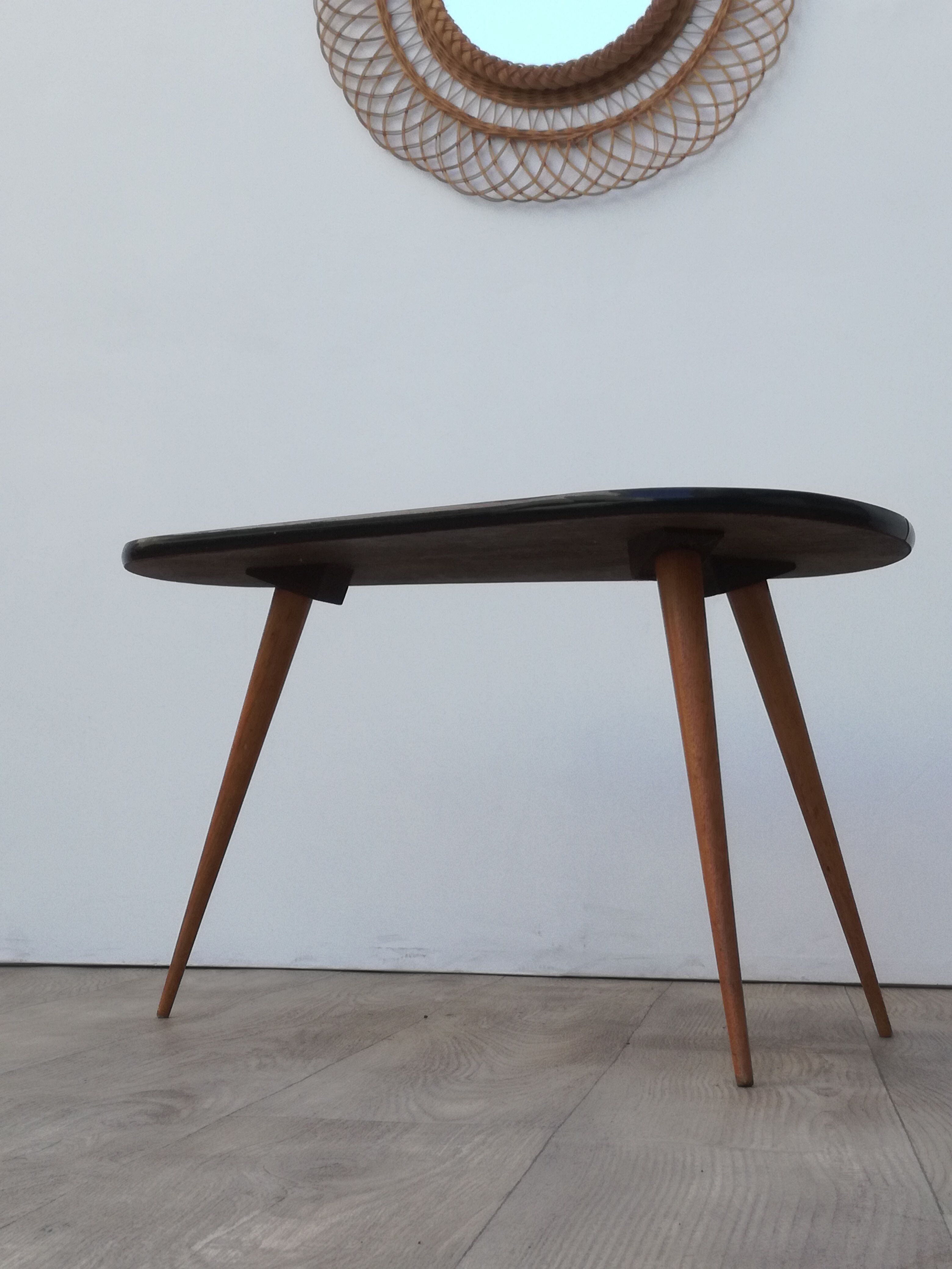 Table basse vintage pieds compas