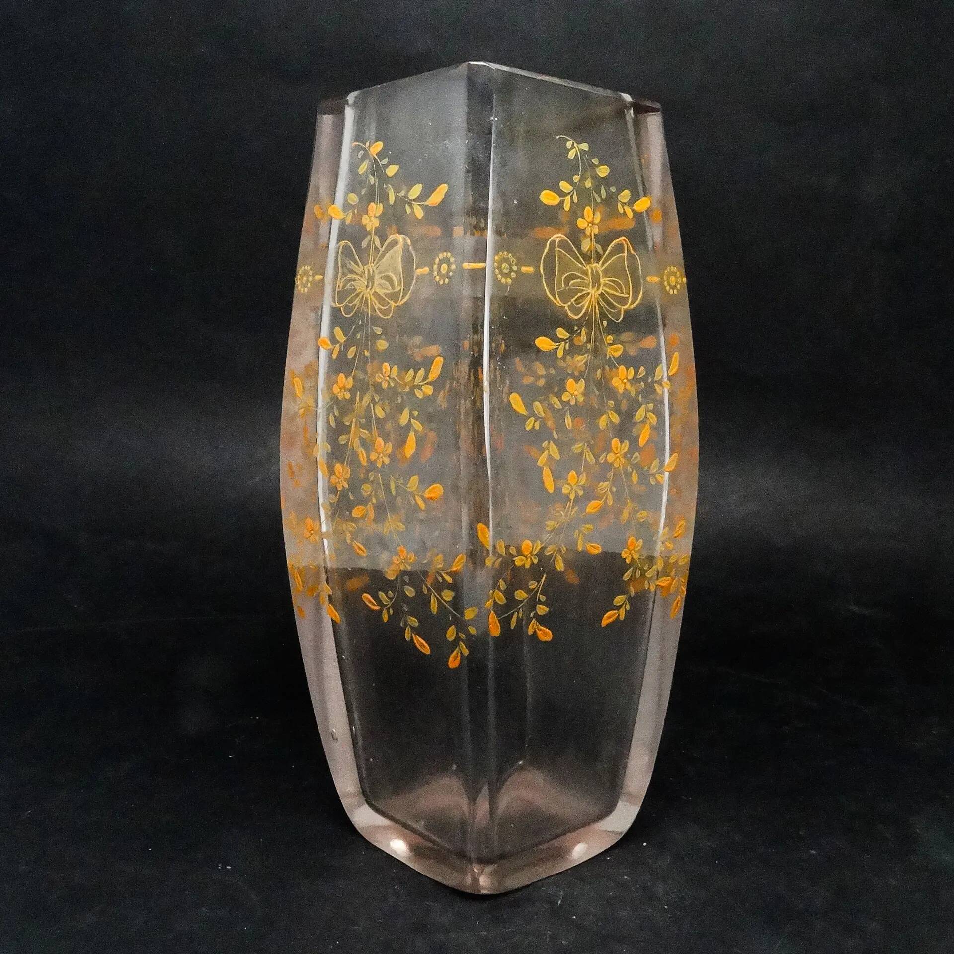 Art Nouveau vase, crystal, Bohemia Moser, Czechia, early 20th century
