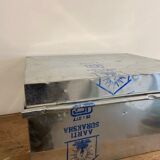 Metal box with lock for padlock