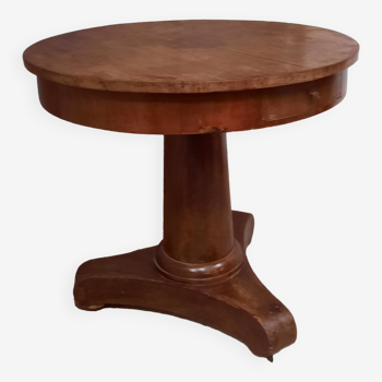 Restoration pedestal table with central barrel