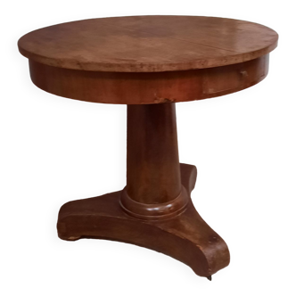 Restoration pedestal table with central barrel