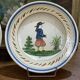 Pair of HB Quimper earthenware plates from the 1920s