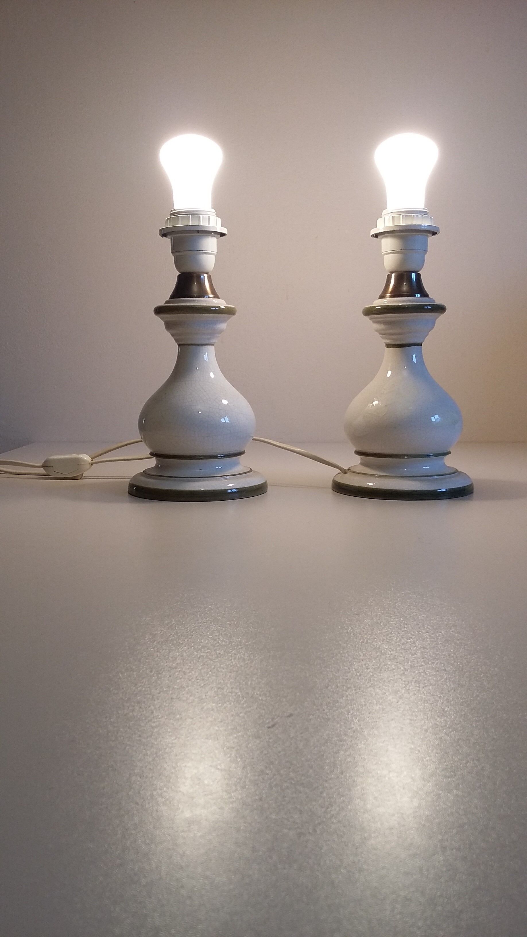 Pieds de lampe de table en céramique