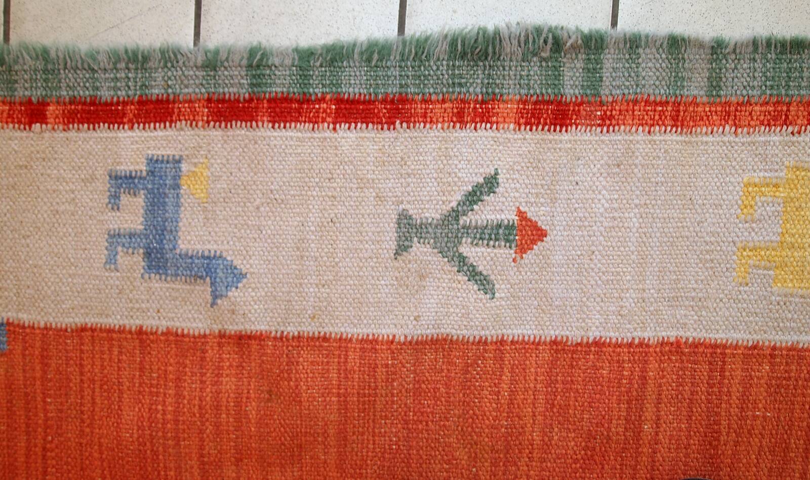 Kilim vintage fait main Gabbeh persan 171cm x 229cm (1960s)