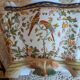 Antique jardinière in Lunéville earthenware – 1885 – Bird decoration