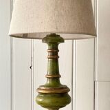 Vintage lamp in turned wood chic gold