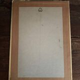 Color engraving under glass, plan of Isle Daix, 18th century