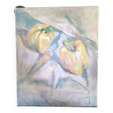 Still life with two peppers by nelly le couedic (20th century)