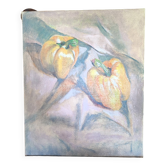 Still life with two peppers by nelly le couedic (20th century)