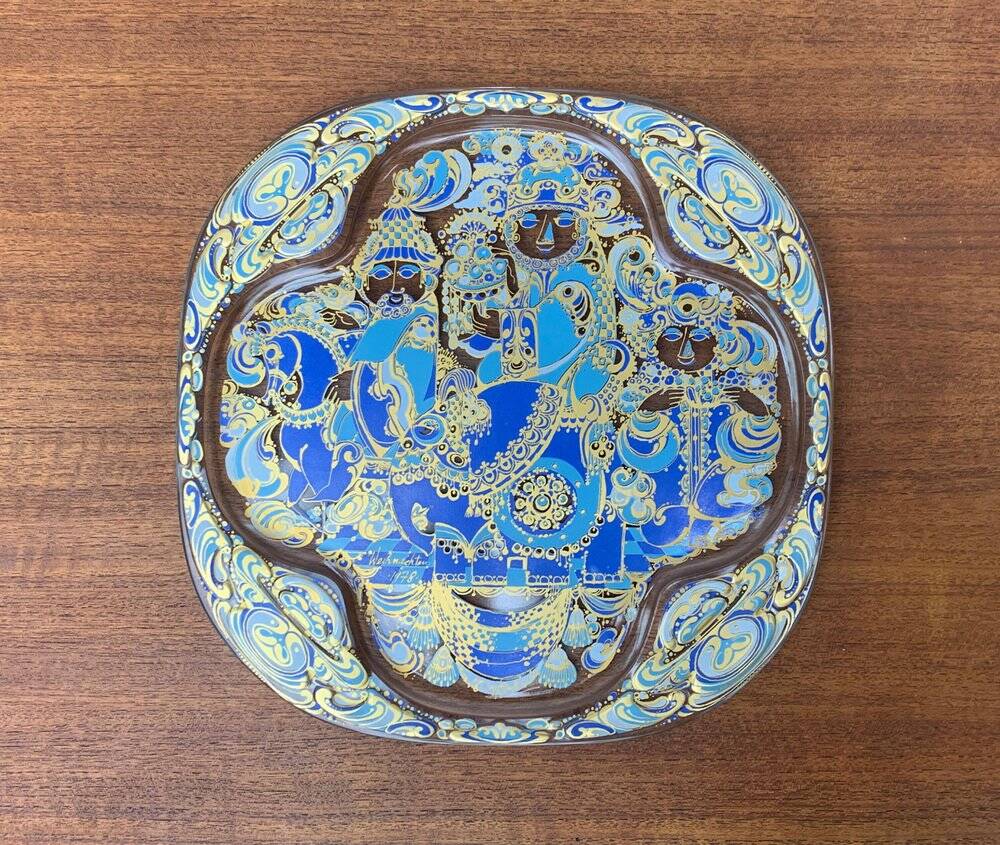 Limited edition German vintage Christmas wall plate by Bjørn Wiinblad for Rosenthal, 1978