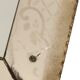 Large Venetian mirror, pink glass with engraved flowers, 77 cm