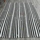 Tapis chanvre noir blanc, 181x223cm