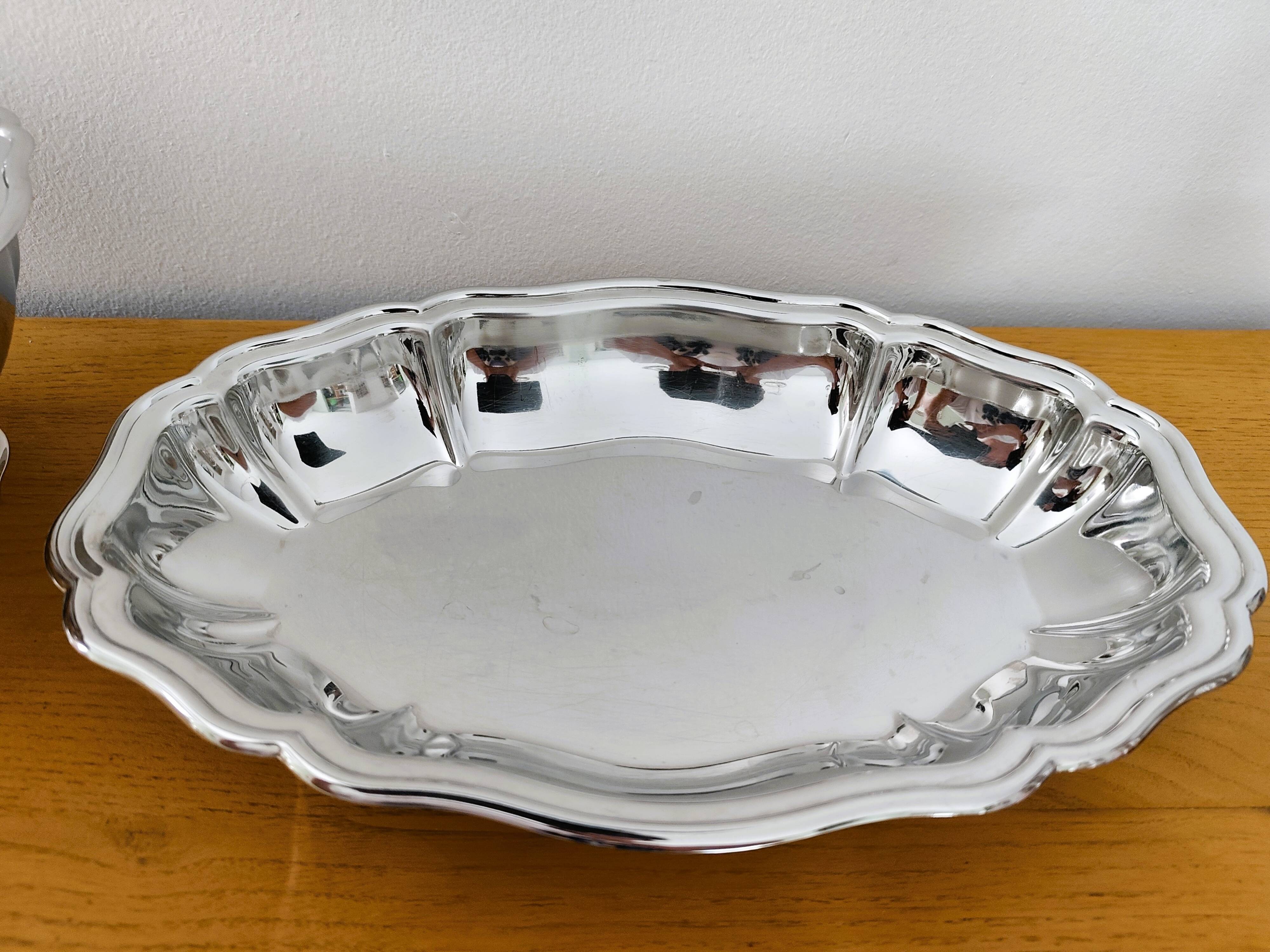 Set of 2 Jean Couzon stainless steel 18/10 dishes