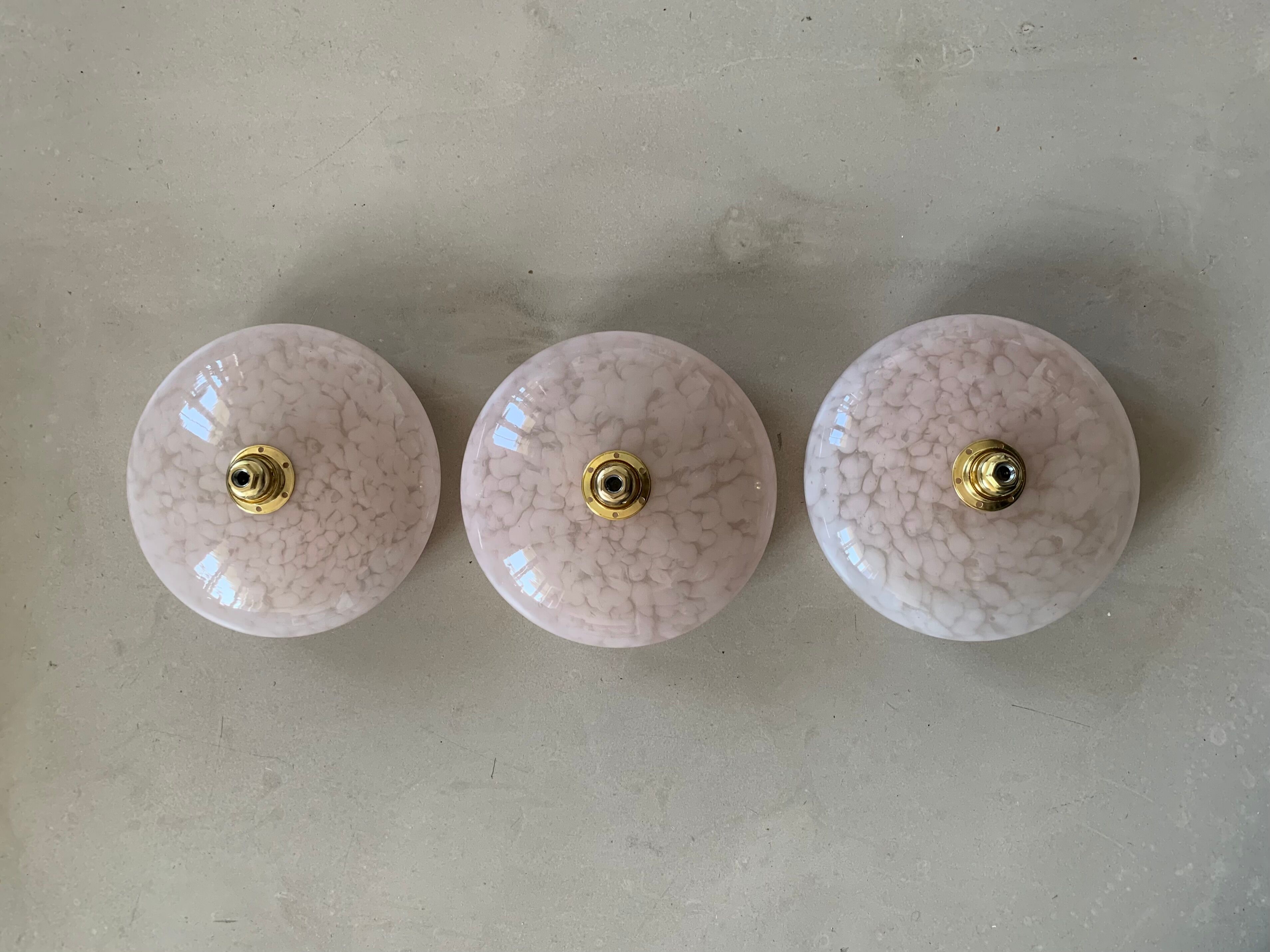 Pink Clichy glass pendant lamp