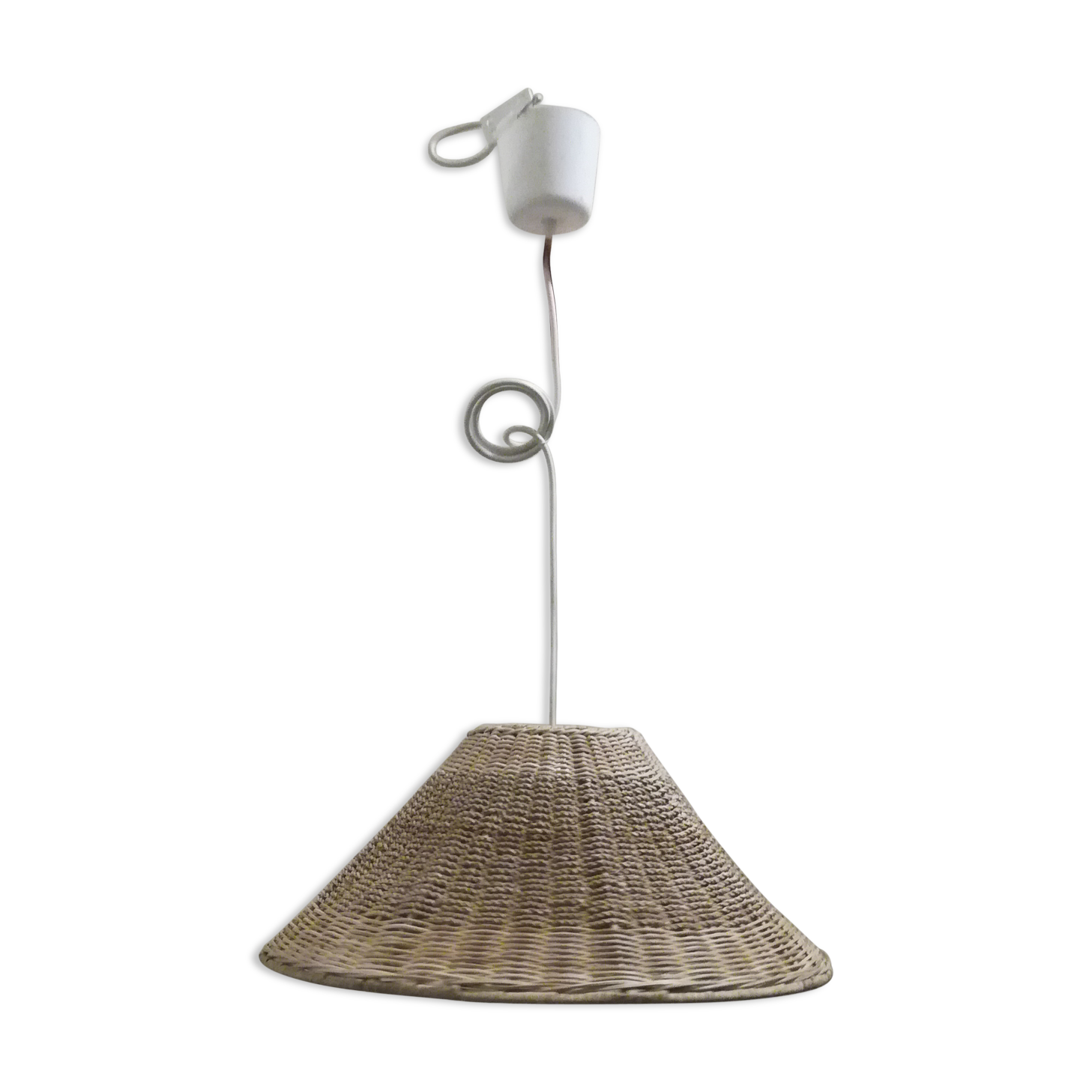 Suspension en ratan et cordon «my vintage home»