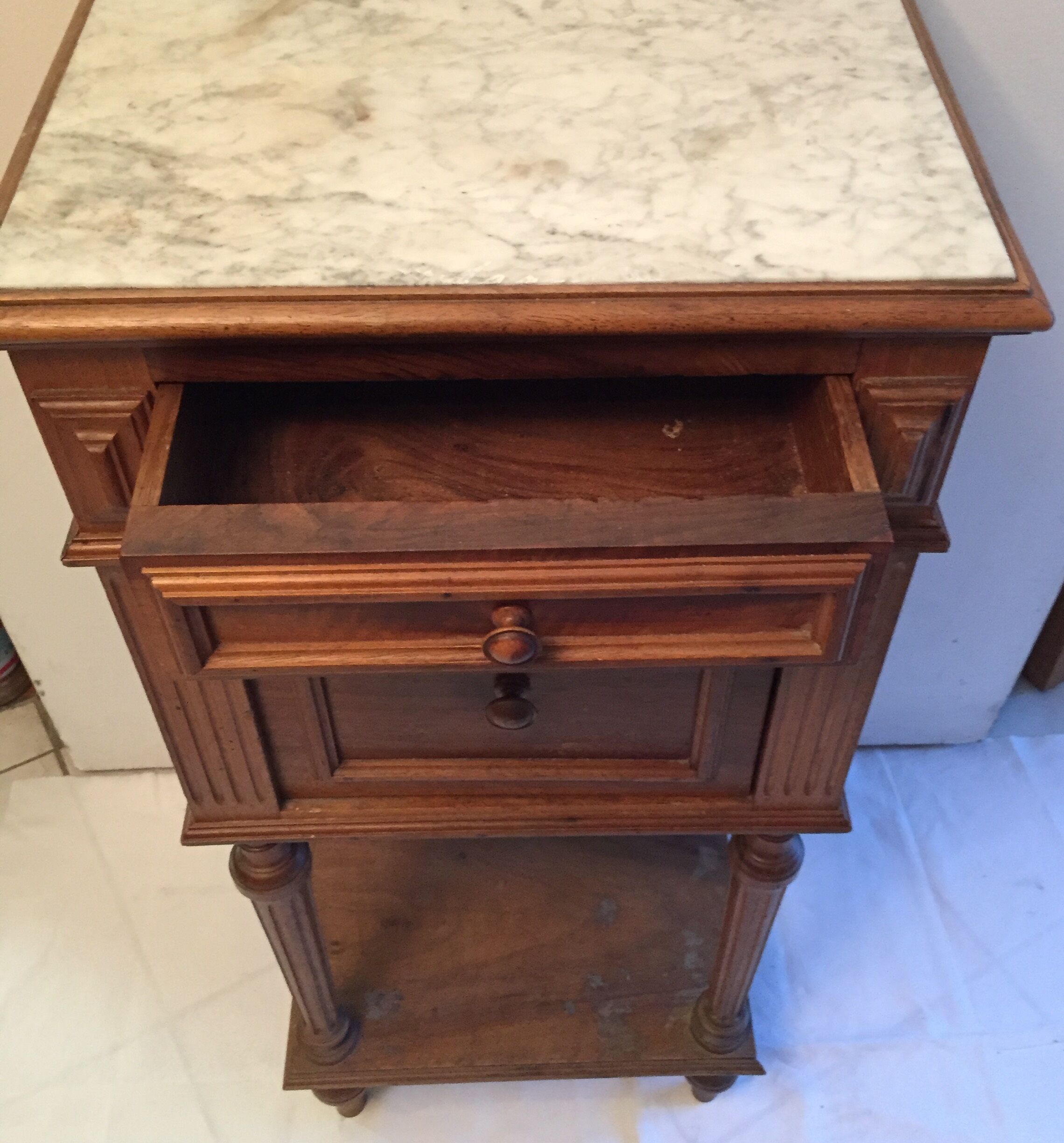 Bedside console tinted cherry