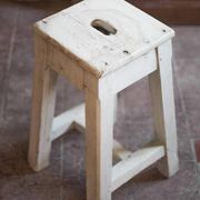 Vintage stool, farmhouse oak wood stool, accent stool, interior decor, wooden stool