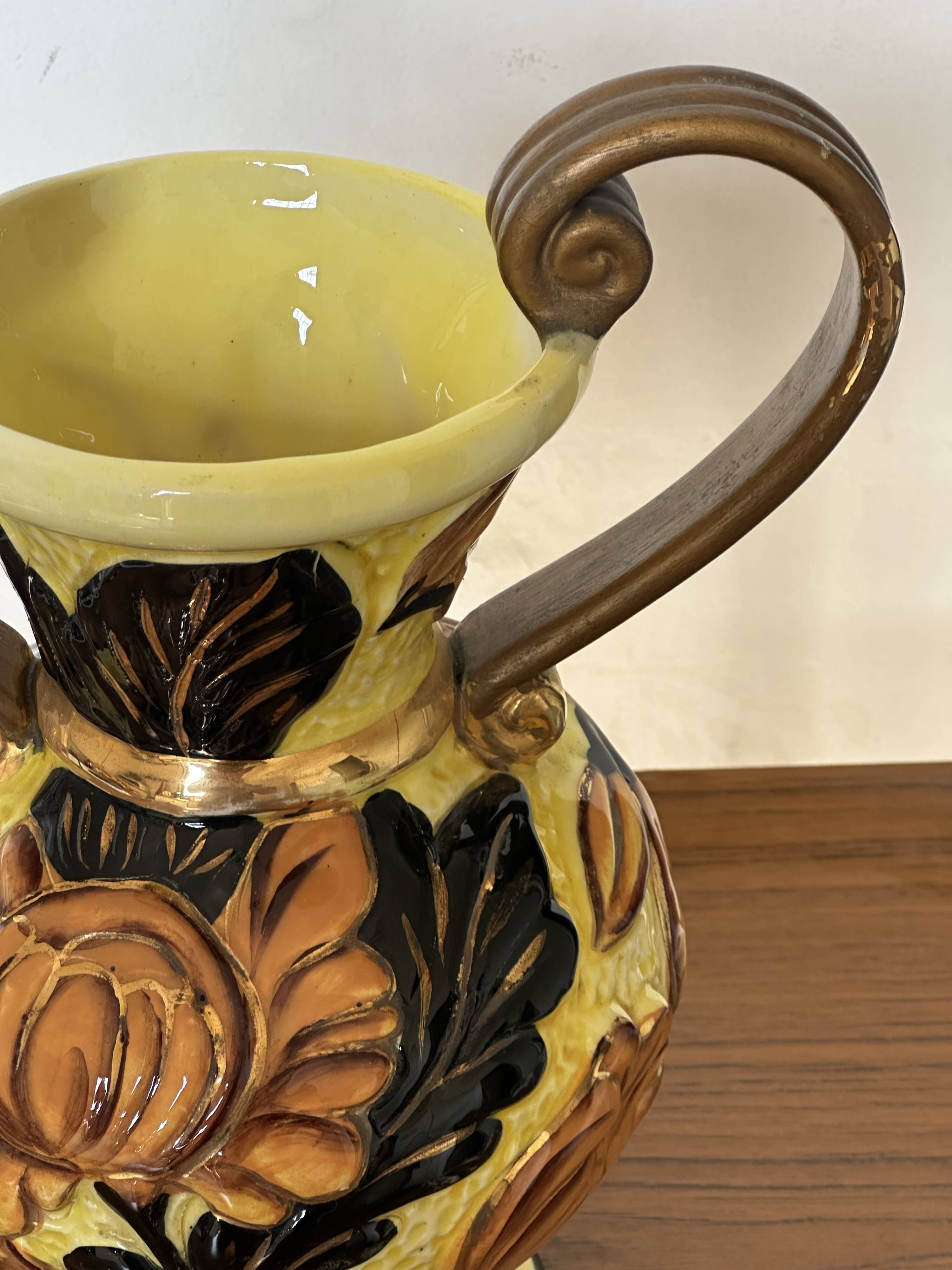 Medici vase in Vallauris ceramic, signed JTF