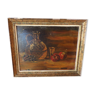 Still life painting signed