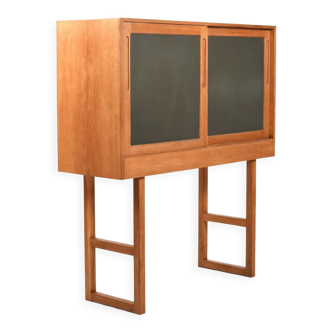 Danish oak and formica cabinet 1960s