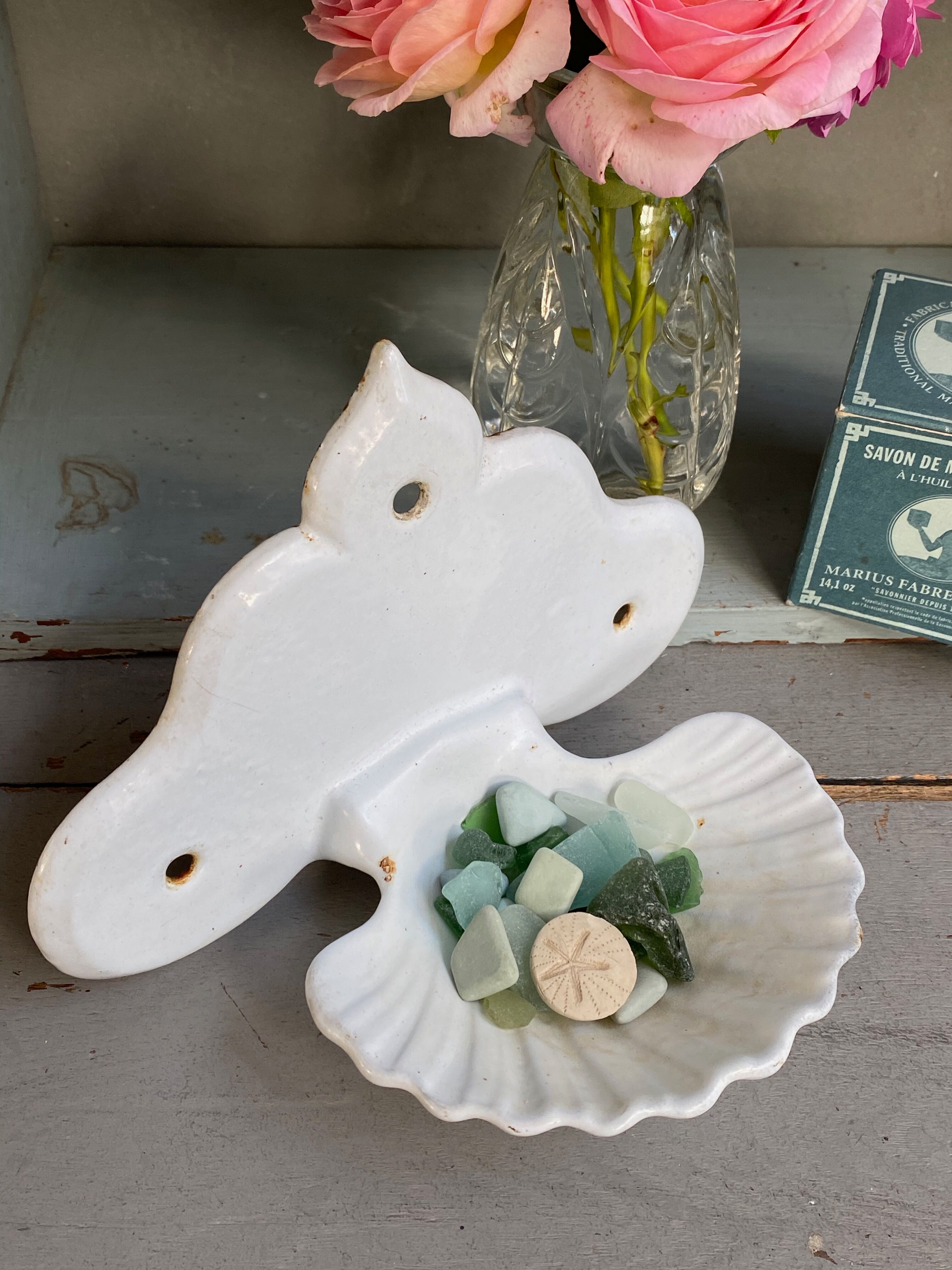 Enamelled soap holder size XL