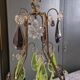Small crystal boudoir chandelier - 1 light Bobeche signed Baccarat Epoque