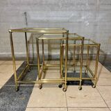 Tables gigognes italiennes en laiton