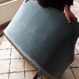 Blue velvet toad sofa