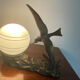 Art Deco night light circa 1930 swallow/seagull