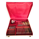 Fleuron (Christofle) ménagère en métal argenté - 37 pièces/12 personnes Vintage Années 70