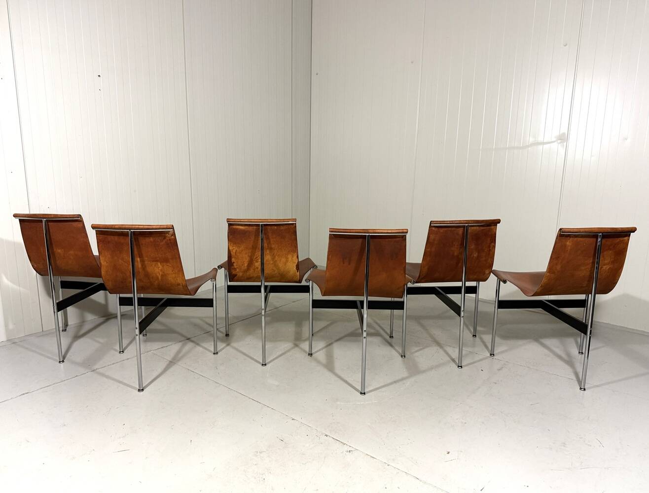 ICF De Padova T-chairs by Katavolos, Kelley and Littell, Italy 1950’s