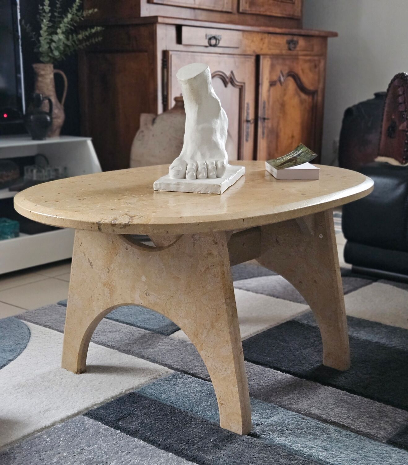 Natural stone coffee table from the 20th century.