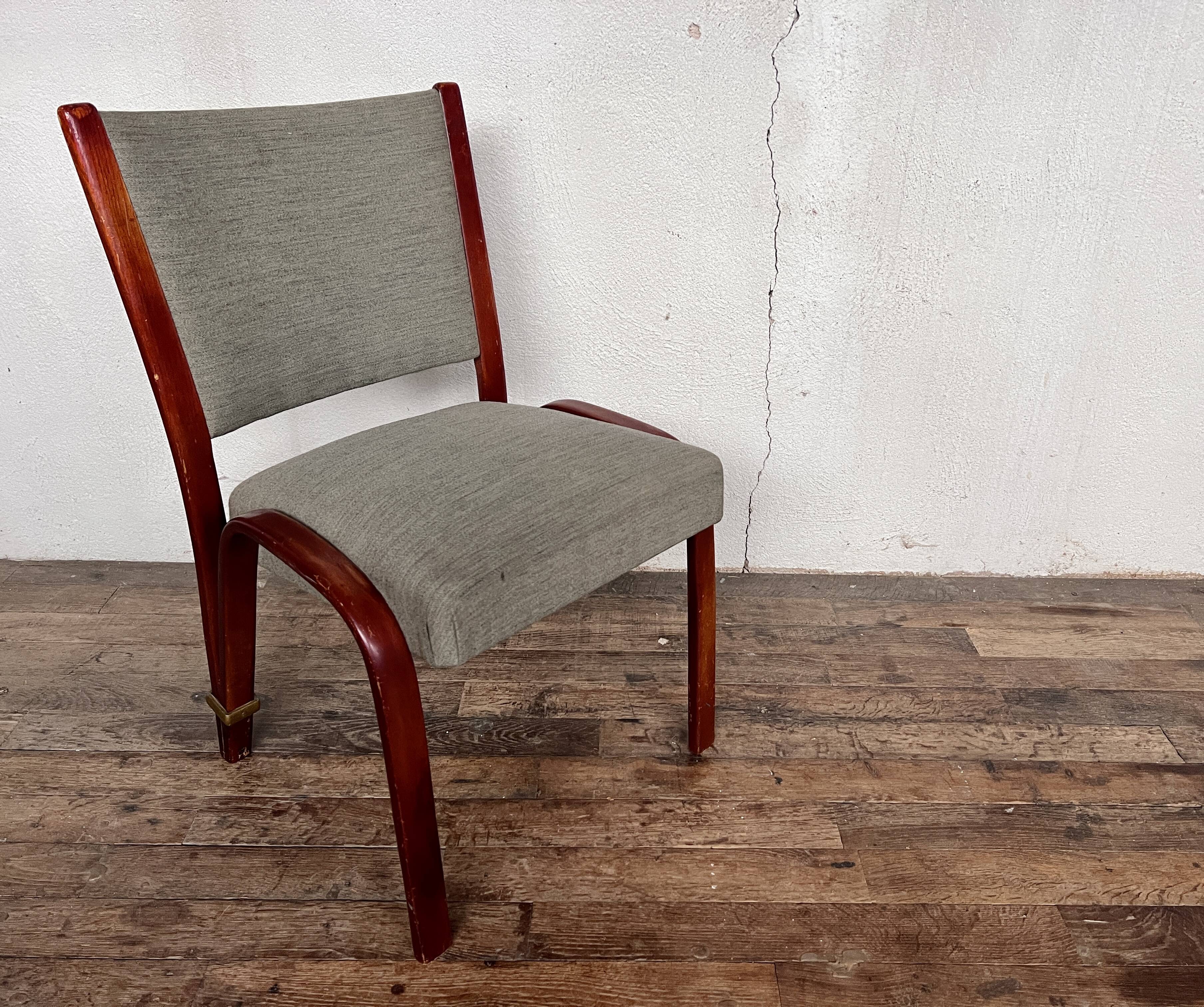 Bow-wood chair by Hugues Steiner