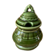 Green ceramic sugar bowl (jam bowl)