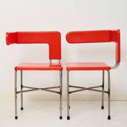 Chaises asymétriques (4), post-moderne, Italie, 1980s