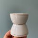Lot de 16 coquetiers diabolo en porcelaine blanche